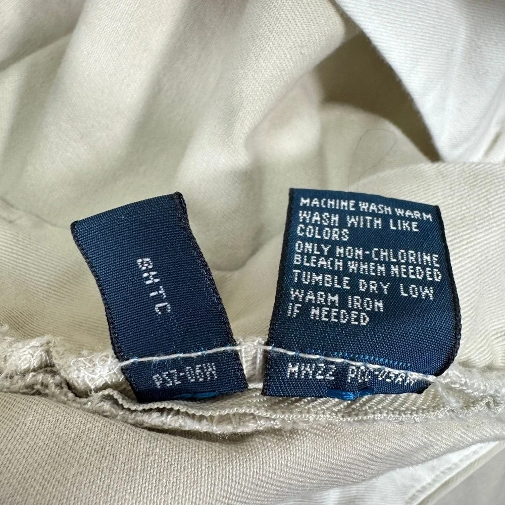 Polo Ralph Lauren Chino Pants Mens Tag 38x32 Fits 36x28 Khaki Classic Flat Front